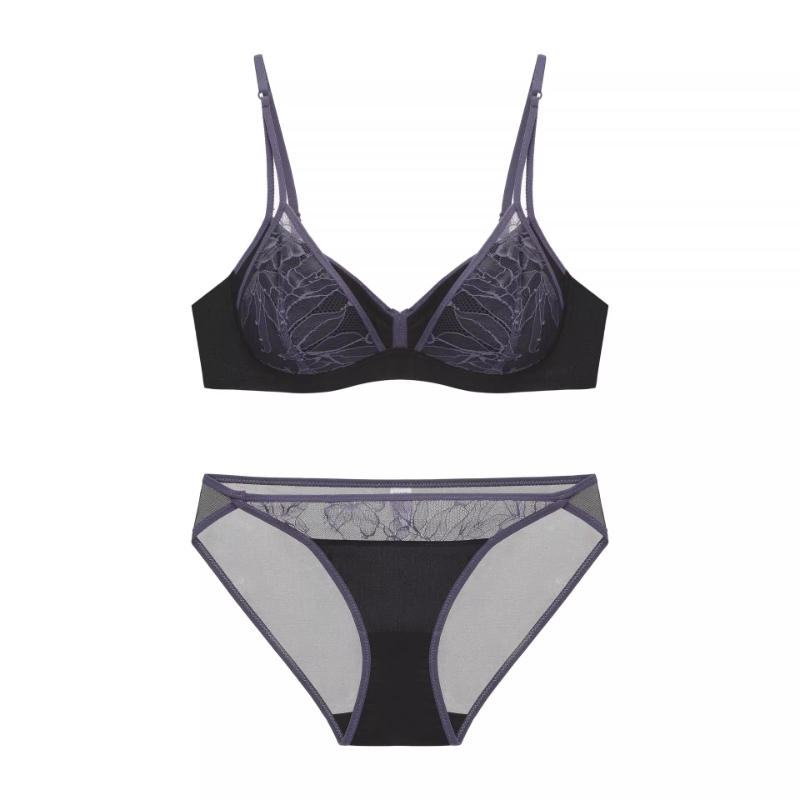 Bralette Wireless Soft - Dames Franse kanten bralette zonder vulling,