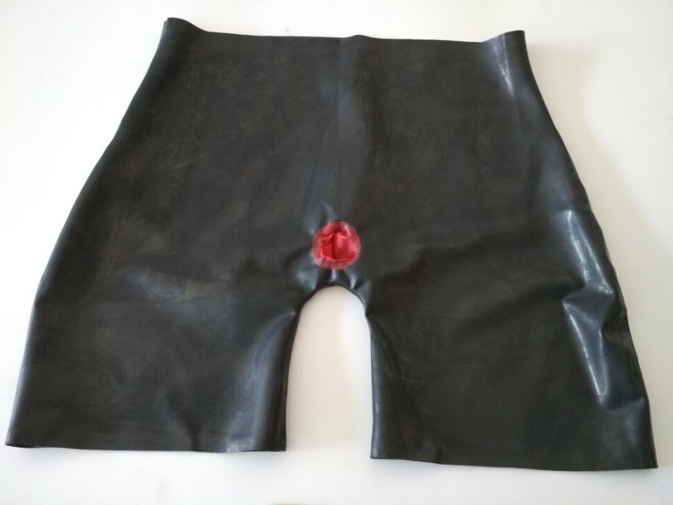Boyshort Underwear - Handgemaakte mannen latex fetish shorts ondergoed