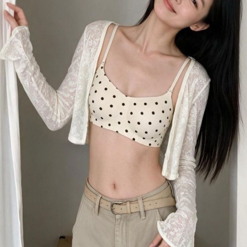 Bralette Wireless Soft - Dames Polka Dot Draadloze Naadloze Bralette