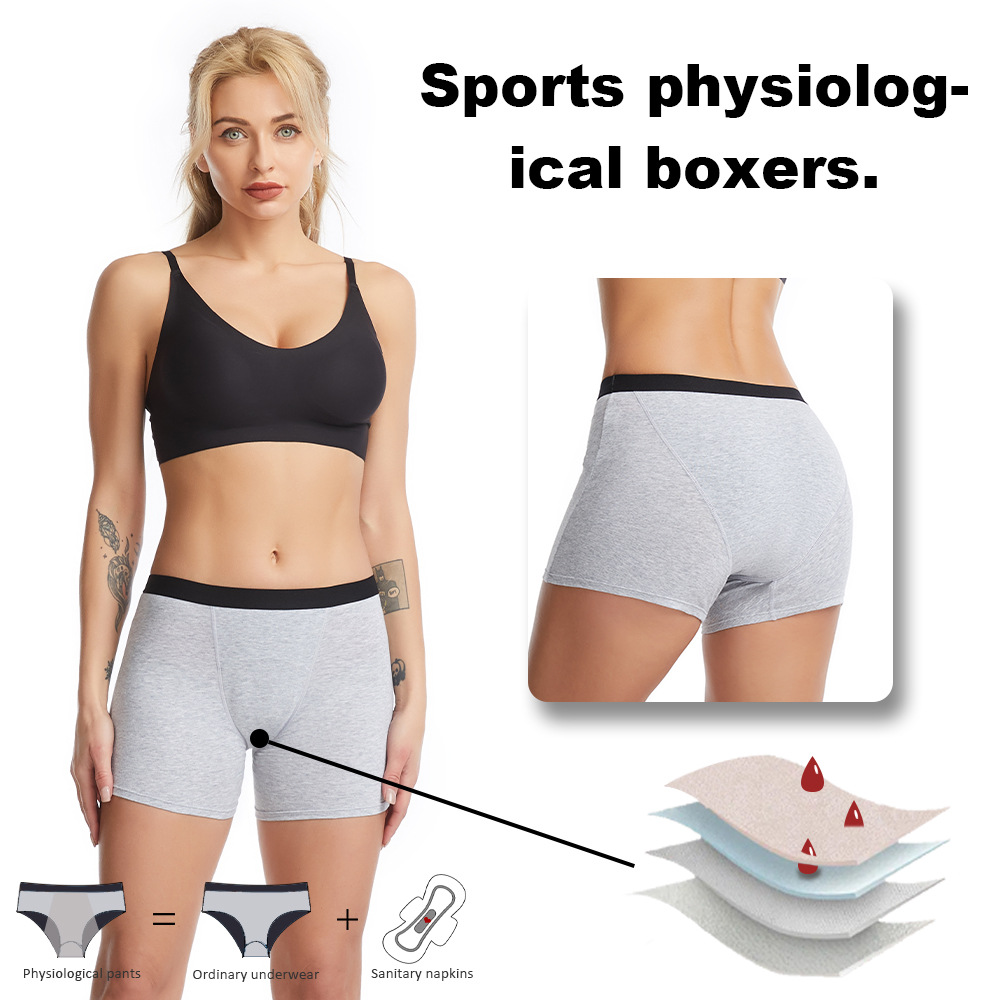 Period Panty Absorbent - Dames 4-laags lekvrije menstruatie boyshorts van
