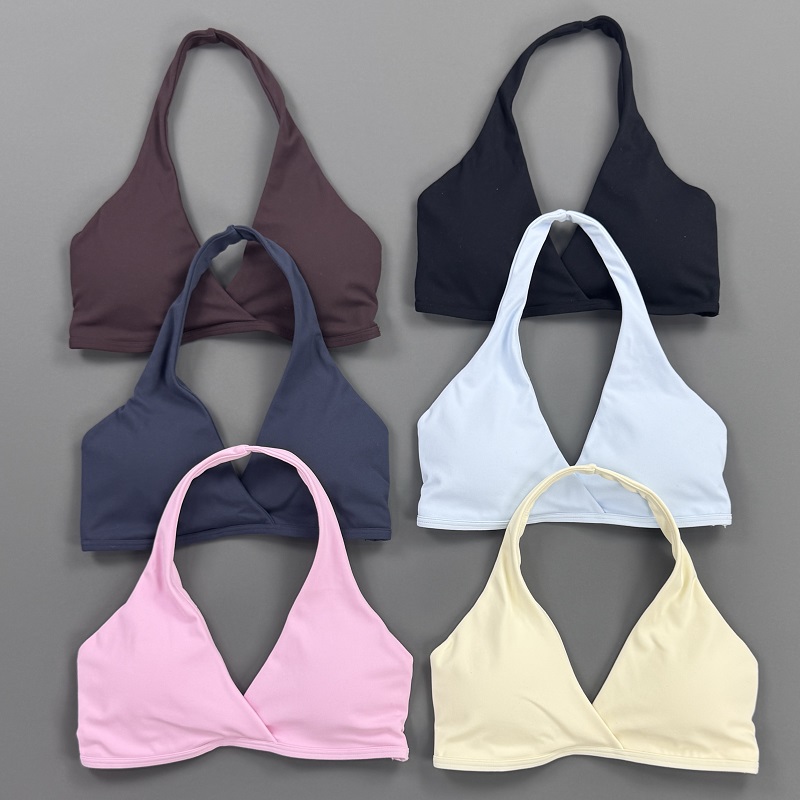 Sports Bra High Impact - Gymtop voor dames, halternek sportbeha, gekruiste