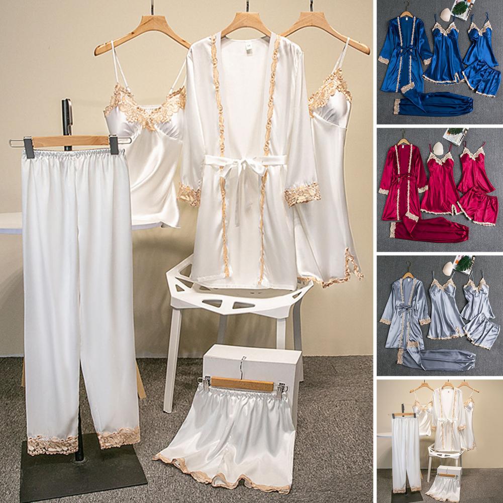 Zijden Pyjama Set Elegante Sat - Robe Silk Women recensie en prijs
