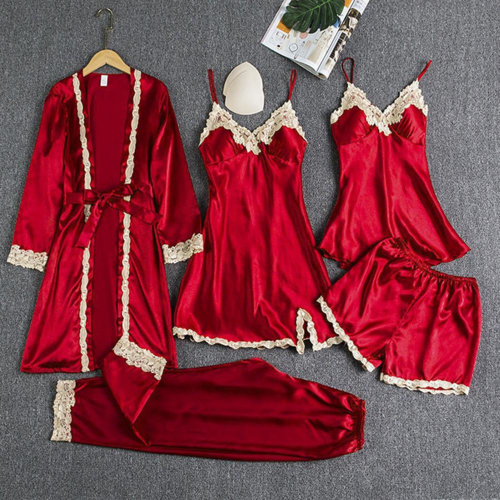 Zijden Pyjama Set Elegante Sat - Robe Silk Women recensie en prijs